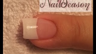 como hacer uñas acrilicas paso a paso con tip frances french basico  tutorial principiantes [upl. by Devy930]