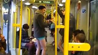 Ohne Hose U Bahn fahren No Pants Subway ride 2014 Berlin  NPSR  Hosen runter in der U Bahn [upl. by Phylis]