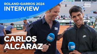 Carlos Alcaraz PostMatch Interview  Roland Garros 2024 [upl. by Yanad]