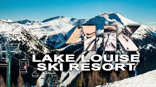 LAKE LOUISE SKI RESORT  ALBERTA  CANADA  A TRAVEL TOUR  UHD 4K [upl. by Merline]