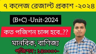 সাত কলেজ রেজাল্ট প্রকাশ ২০২৪ আপডেট  কত পজিশন চান্স হবে  7 College Result Publish 2024 Update [upl. by Adnorhs]