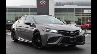 Grey 2022 Toyota Camry XSE Walkaround  Kelowna Toyota [upl. by Aikkan738]