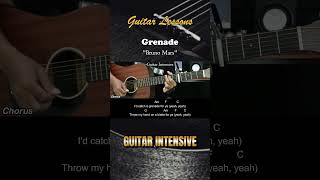 Grenade  Bruno Mars  EASY Guitar Tutorial with Chords  Lyrics  Guitar Lessons chordgitar [upl. by Eisse]