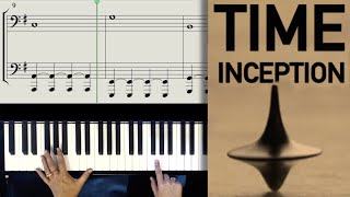 Time  Inception  Piano Tutorial with sheet music and hands [upl. by Keg]