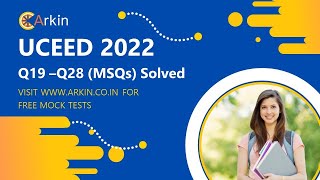 Q19Q28 MSQ of UCEED 2022 solved by Ar Supriya Srivastava [upl. by Danuloff]