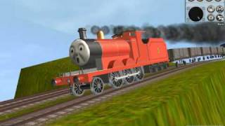 Thomas TrainzJames Down Hill [upl. by Leshia]