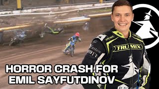 HORROR CRASH Between Emil Sayfutdinov and Chris ‘Bomber’ Harris [upl. by Dodds]