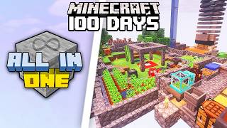 I Survived 100 Days on ALL IN ONE Modded Skyblock in Minecraft [upl. by Obediah921]