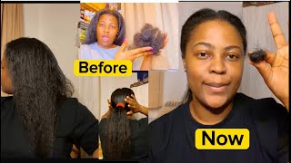 How to stop hair breakage amp hair fall  Healthy relaxed hair [upl. by Sauers]