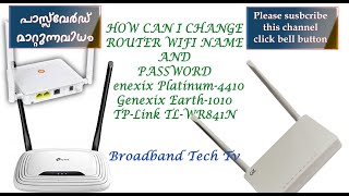 Genexis ONT Platinum 4410 TPLink WR840N Genexis Earth1010 Wifi Name and Password Changing Video [upl. by Nosyd652]