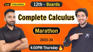 Complete Calculus  Class 12 Mathematics  Boards Exam  202324 [upl. by Strader]