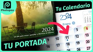 Cómo personalizar la portada de tu CALENDARIO con Photopea 📆✨Fácil y Rápido [upl. by Obelia100]