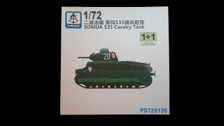 S model 172 Somua S35 Unboxing  build review [upl. by Bahr]