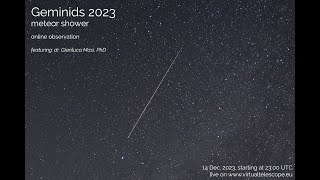 2023 Geminid Meteor shower online observation  14 Dec 2023 [upl. by Ciccia]