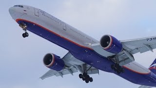 WINTER LANDINGS at Moscow Sheremetyevo Airport SVOUUEE part 4  Plane Spotting 2024 [upl. by Ynaffi]