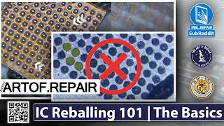 IC Chip Reballing 101  Microsoldering Basics  How do I do a basic IC Reball  IC Harvesting [upl. by Bathsheb918]