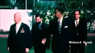 Nikita S Khrushchevs visit to Egypt 1964 زيارة الزعيم السوفيتى خروتشوف لمنزل جمال عبد الناصر [upl. by Vito230]