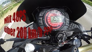 Kawasaki Z750 mit 48PS Top Speed [upl. by Eilagam]