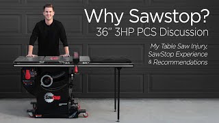 Why SawStop My Table Saw Accident  SawStop PCS Setup [upl. by Germana]