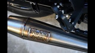 SAWICKI SPEED Full Length FXD Dyna Sealed End Cannon Exhaust [upl. by Waugh]