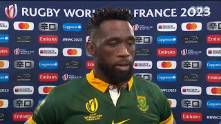 Siya Kolisi after leading South Africa to another World Cup Final [upl. by Nerita276]