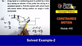 Class 11 Physics  Constrained Motion  3 Example2 on Constrained Motion  For JEE amp NEET [upl. by Neve445]