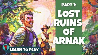 Lost Ruins of ARNAK Board Game  SOLO Playthrough  Part One  Learn to Play [upl. by Asseret]