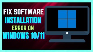 How to FIX Software Installation ERROR In Windows 1011 [upl. by Tybi]