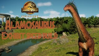 Alamosaurus Exhibit Speed Build  Jurassic World Evolution 2 [upl. by Enitram679]