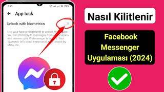 Facebook Messenger Uygulaması Nasıl Kilitlenir 2024 [upl. by Neras396]