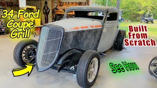 34 Ford Coupe Grill Fab From Scrap [upl. by Suiremed]