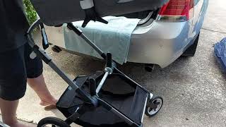 Bugaboo fox 3 folding and putting into boot with Bassinet attachment [upl. by Maynord]