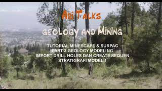 TUTORIAL MINESCAPE DAN SURPAC PART 3 GEOLOGY MODELING IMPORT DRILL HOLES DAN MEMBUAT SEQUEN STRAT [upl. by Eimaraj]