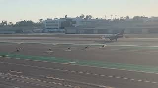 Embraer phenom 300 landing at Santa Monica Airport [upl. by Nnaeirrac]