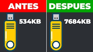 Como REPARAR USB con CMD  Restaurar Capacidad de una USB [upl. by Tcideneb]