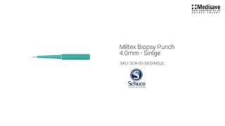 Miltex Biopsy Punch 4 0mm Sinlge SCH 33 34 SINGLE [upl. by Adirem]