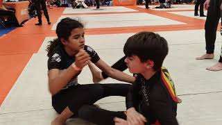 girl vs boy jiujitsu final amazing escape and win for girl [upl. by Colwell]