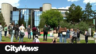 UCalgary student group calling on school to meet their demands [upl. by Anytsirk765]