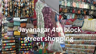 Vlog17 Jayanagar 4th block street shoppingnew year collections kurthas starting 200 shopping [upl. by Nnylrac681]