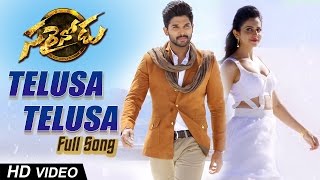 Telusa Telusa Full Video Song  Sarrainodu  Allu Arjun  Rakul Preet Catherine Tresa [upl. by Anerok]