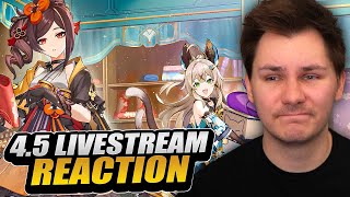 The New Genshin Impact Update IsInteresting  45 LIVESTREAM REACTION [upl. by Nhepets]