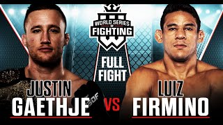 Full Fight  Justin Gaethje vs Luiz Firmino Lightweight Title Bout  WSOF 34 2016 [upl. by Anselme]