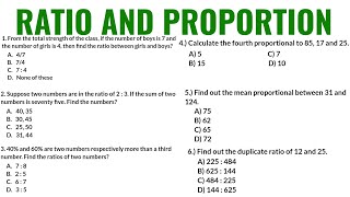 Ratio and Proportion Practice Questions with Tips and Tricks [upl. by Wallraff]