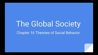 Ch 16 Global Society [upl. by Maisey813]