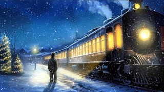 Waiting for the Polar Express 🚂  Dreamscape w Vintage Oldies Christmas Music  Reverb amp Snowfall ❄ [upl. by Christin]