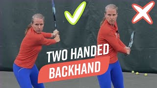 Spinshot Tennis Training Guide  Two Handed Backhand Take Back [upl. by Tedd]