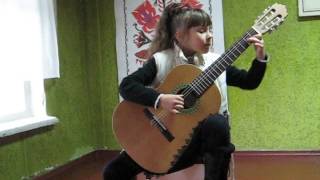 MOginski  Polonaise guitar 8 year oldМОгинский Полонез quotПрощание с Родинойquot [upl. by Sanfo]