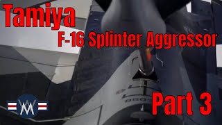 Tamiya F16 Aggressor Part 3 adding static discharger filling seams cutting finger etc [upl. by Nylrad]