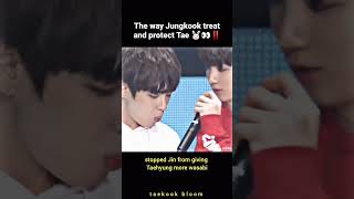 how Jungkook cares for Taehyung taekook shorts [upl. by Woolley]