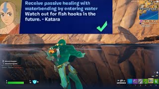 Receive passive healing with waterbending by entering water Fortnite [upl. by Thamora961]